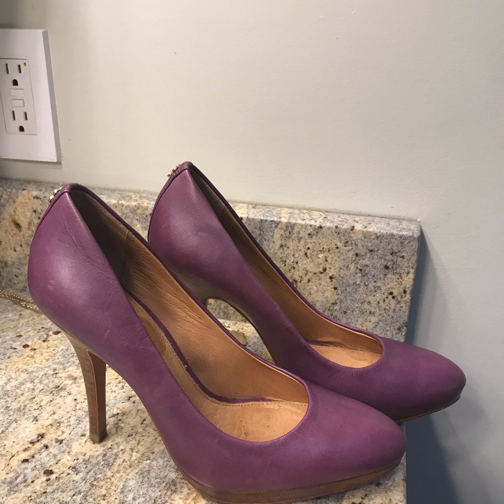 Coach purple pumps